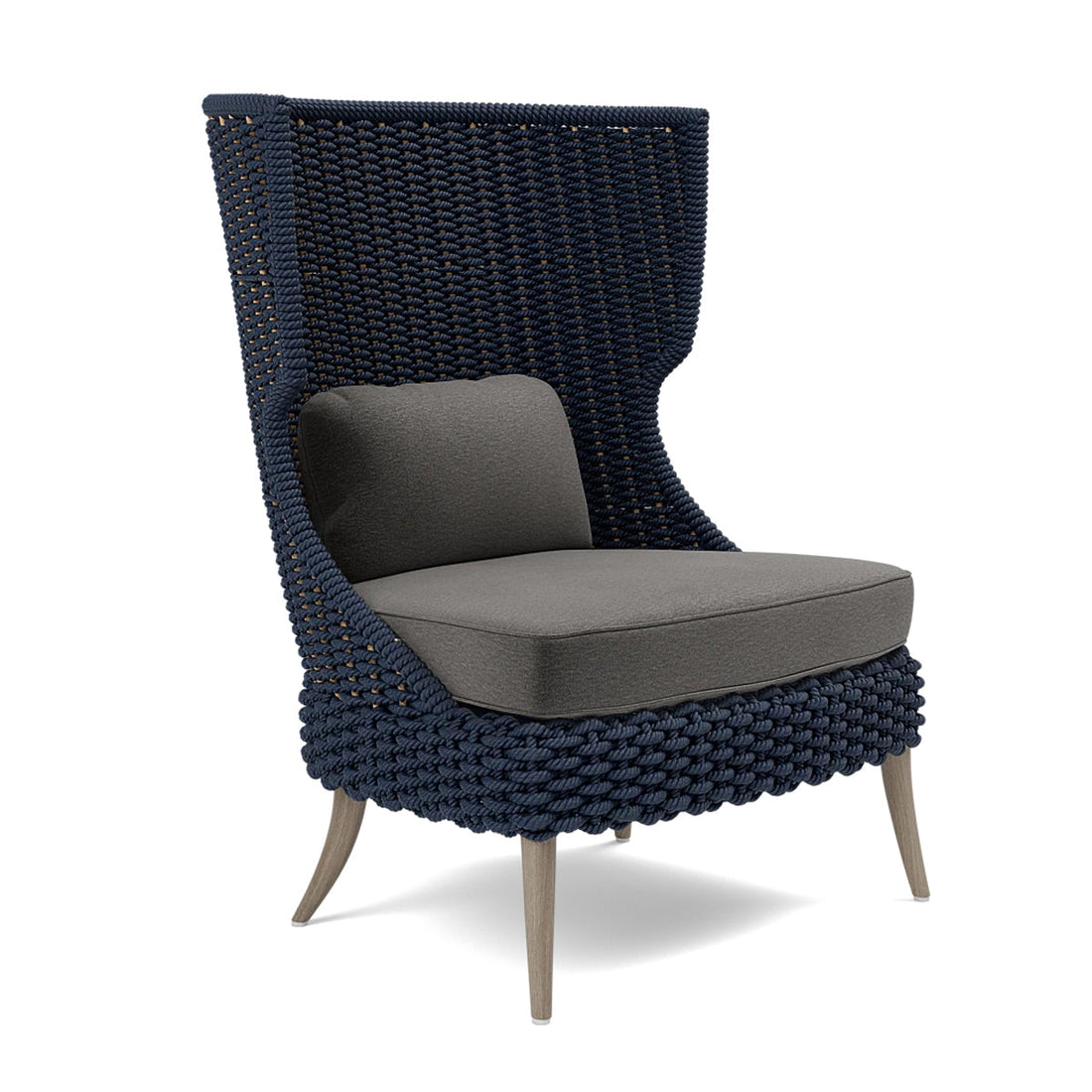 Made Goods Arla Wingback Outdoor Lounge Chair in Havel Velvet