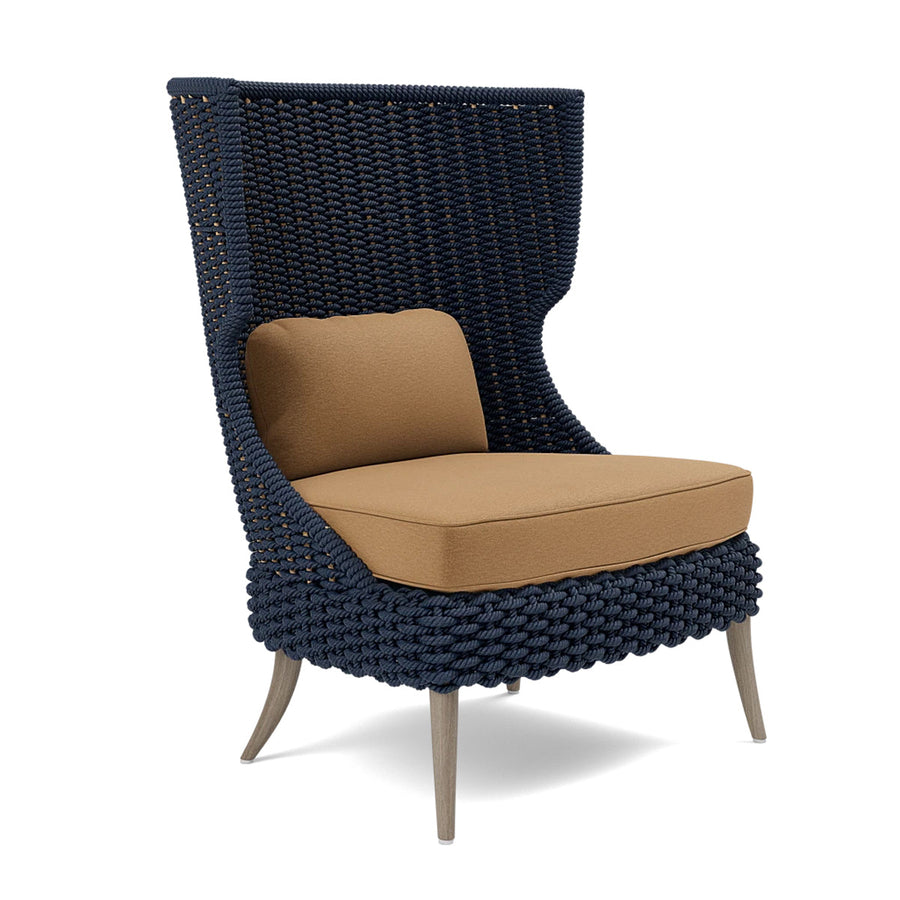 Made Goods Arla Wingback Outdoor Lounge Chair in Havel Velvet