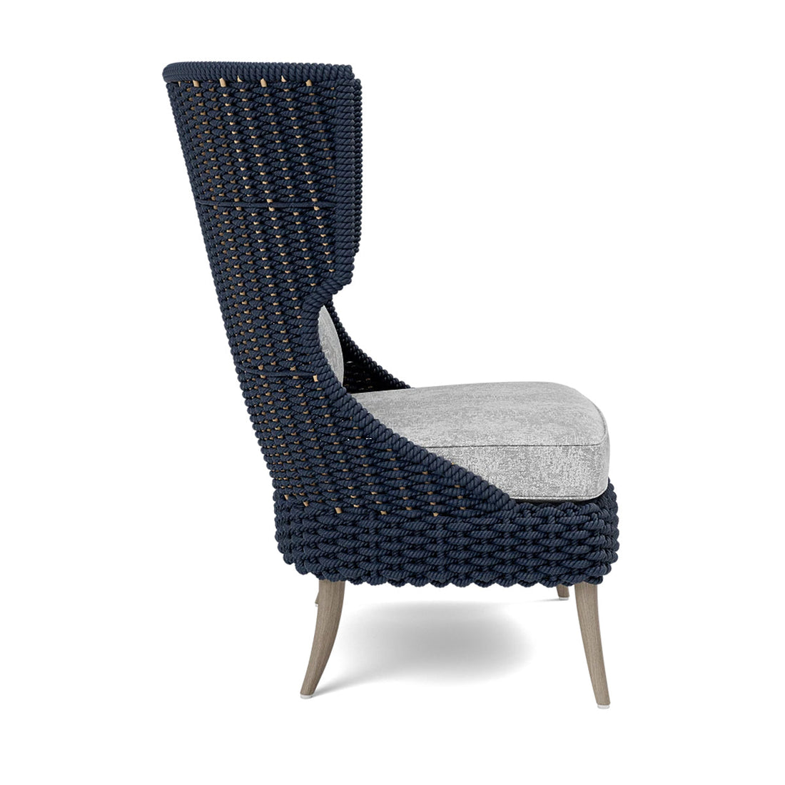 Made Goods Arla Wingback Outdoor Lounge Chair in Volta Fabric