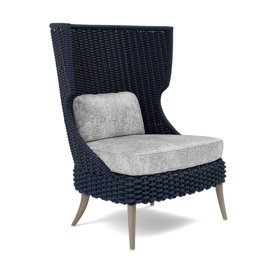 Made Goods Arla Wingback Outdoor Lounge Chair in Volta Fabric