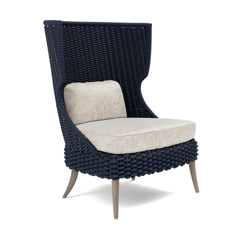 Made Goods Arla Wingback Outdoor Lounge Chair in Volta Fabric