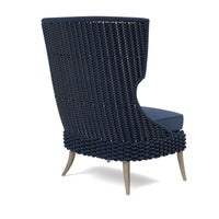 Made Goods Arla Wingback Outdoor Lounge Chair in Weser Fabric