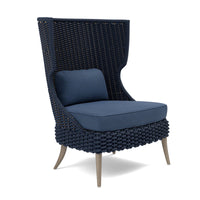 Made Goods Arla Wingback Outdoor Lounge Chair in Weser Fabric