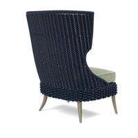 Made Goods Arla Wingback Outdoor Lounge Chair in Weser Fabric