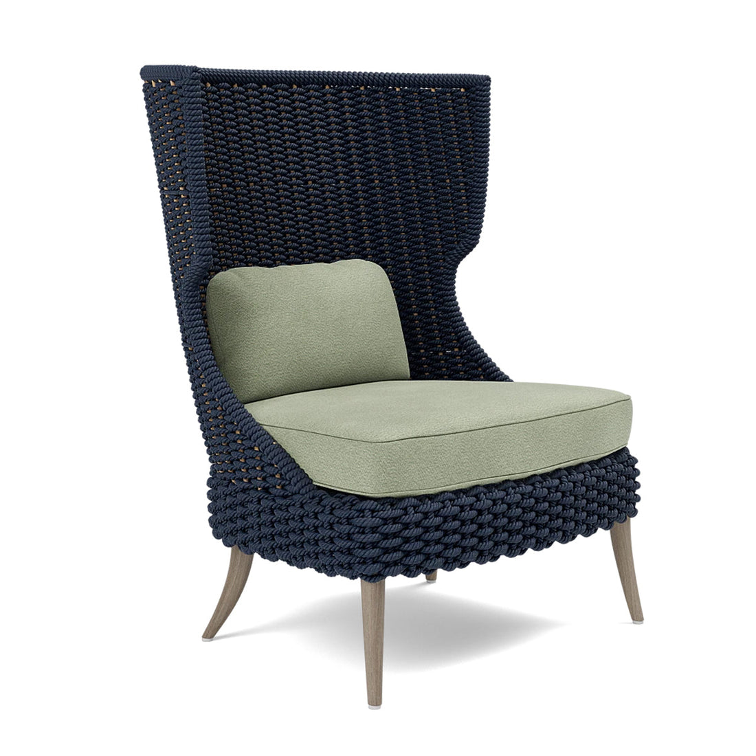 Made Goods Arla Wingback Outdoor Lounge Chair in Weser Fabric