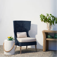 Made Goods Arla Wingback Outdoor Lounge Chair in Havel Velvet