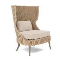 Made Goods Arla Wingback Outdoor Lounge Chair in Alsek Fabric