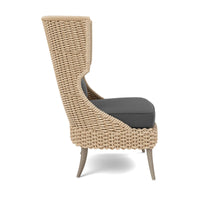 Made Goods Arla Wingback Outdoor Lounge Chair in Alsek Fabric