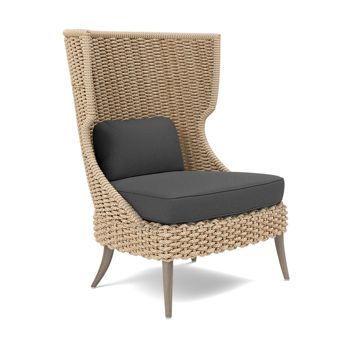 Made Goods Arla Wingback Outdoor Lounge Chair in Alsek Fabric