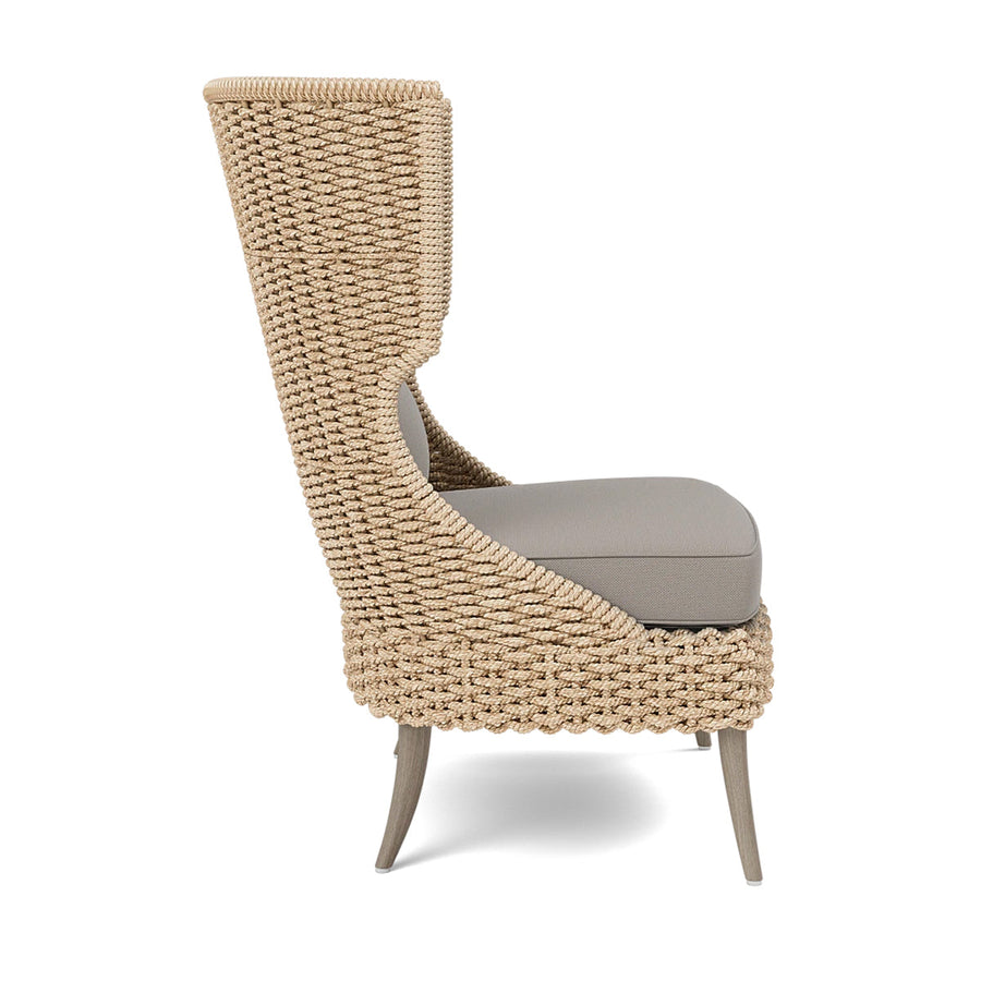 Made Goods Arla Wingback Outdoor Lounge Chair in Alsek Fabric