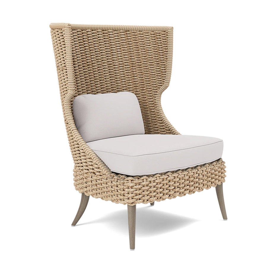 Made Goods Arla Wingback Outdoor Lounge Chair in Alsek Fabric