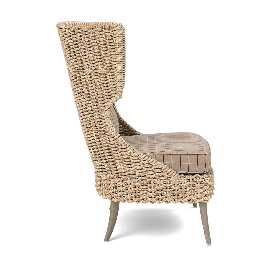 Made Goods Arla Wingback Outdoor Lounge Chair in Clyde Fabric