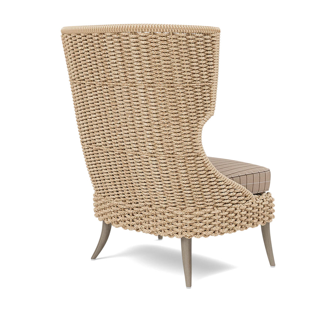 Made Goods Arla Wingback Outdoor Lounge Chair in Clyde Fabric