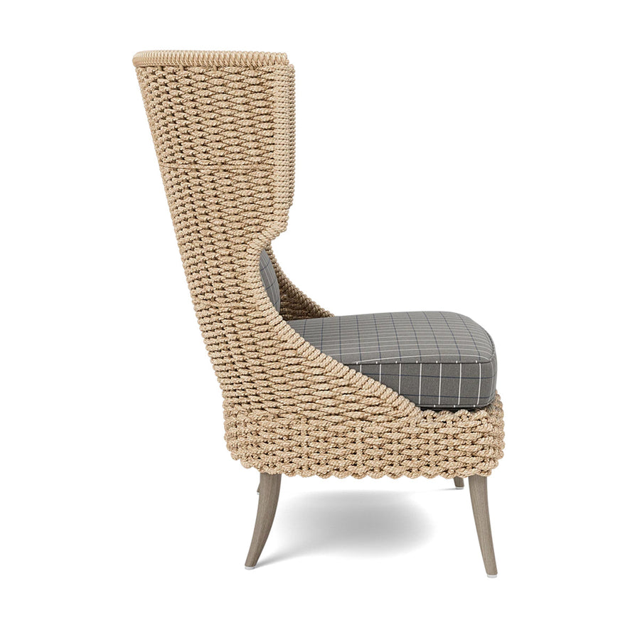 Made Goods Arla Wingback Outdoor Lounge Chair in Clyde Fabric