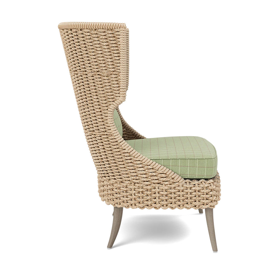 Made Goods Arla Wingback Outdoor Lounge Chair in Clyde Fabric