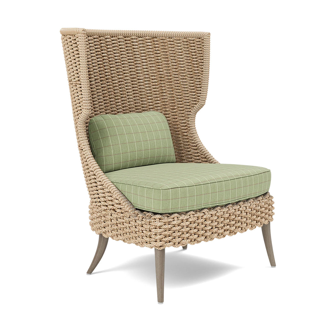 Made Goods Arla Wingback Outdoor Lounge Chair in Clyde Fabric