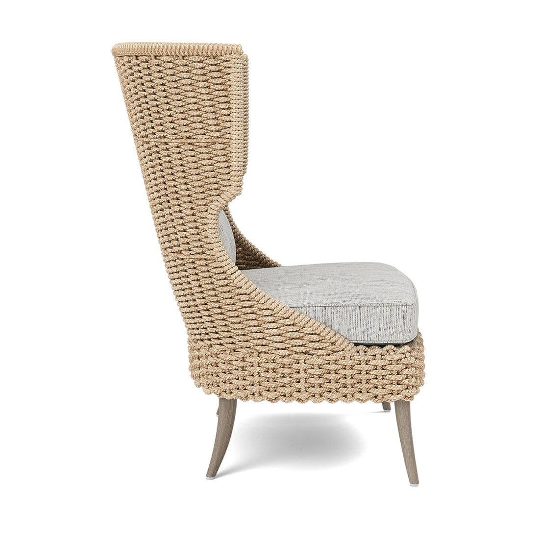 Made Goods Arla Wingback Outdoor Lounge Chair in Danube Fabric