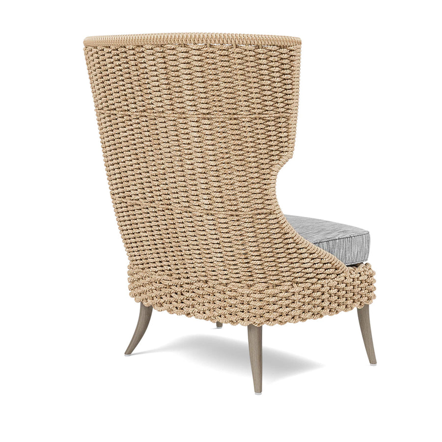 Made Goods Arla Wingback Outdoor Lounge Chair in Danube Fabric