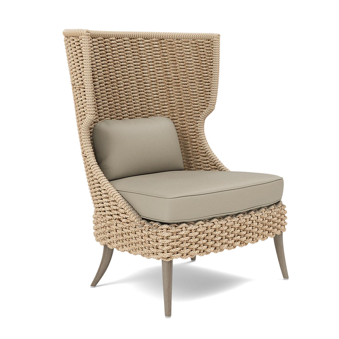 Made Goods Arla Wingback Outdoor Lounge Chair in Garonne Leather