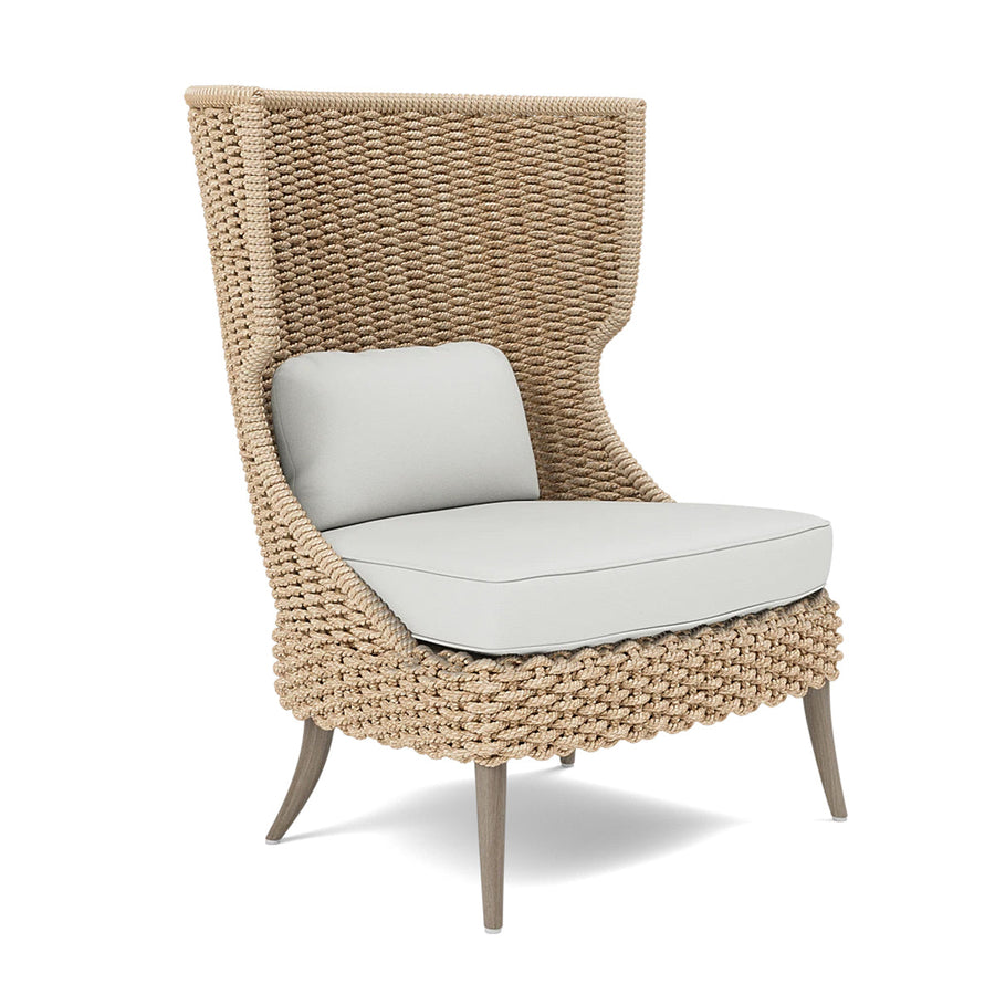 Made Goods Arla Wingback Outdoor Lounge Chair in Garonne Leather