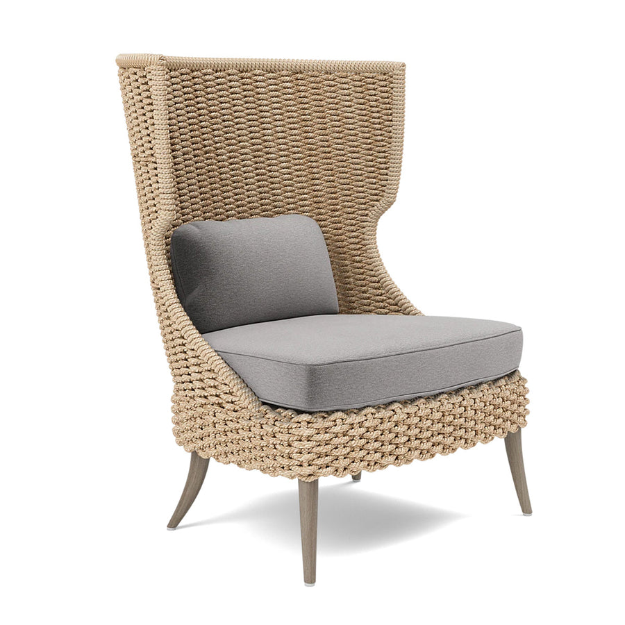 Made Goods Arla Wingback Outdoor Lounge Chair in Havel Velvet