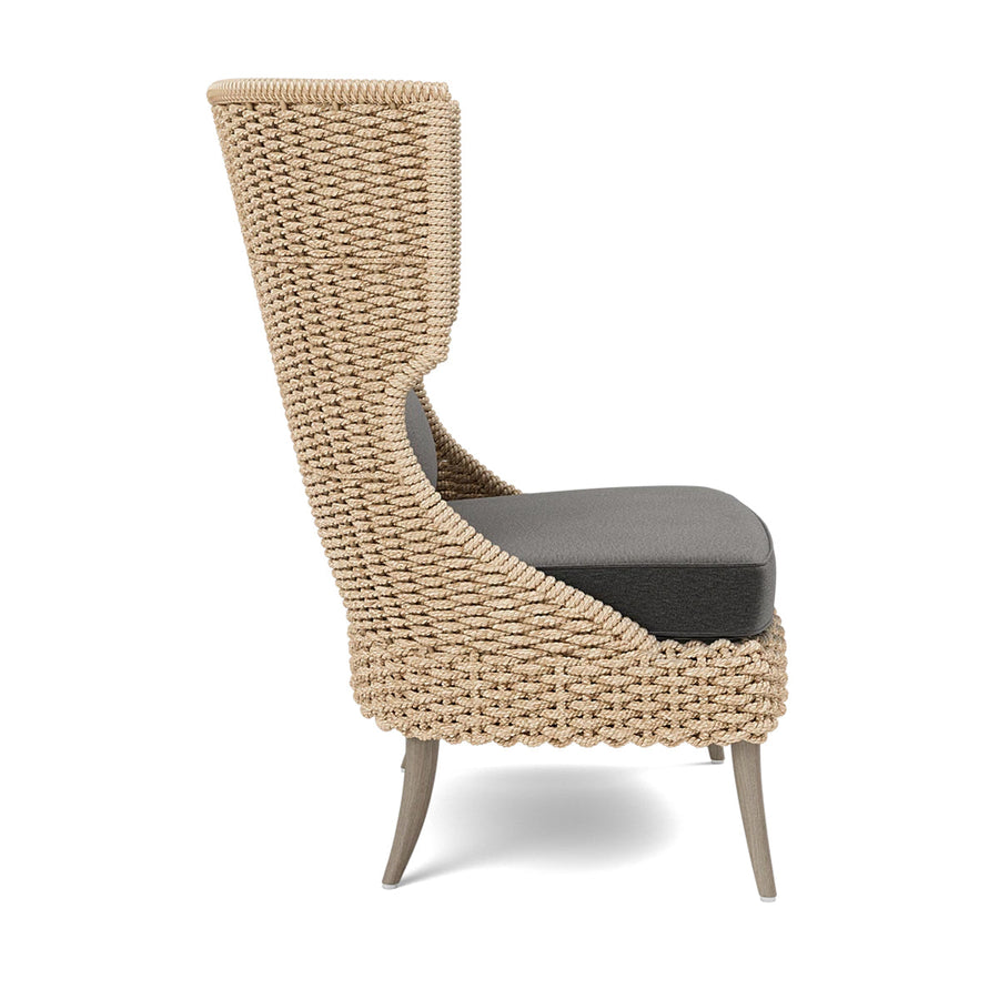 Made Goods Arla Wingback Outdoor Lounge Chair in Havel Velvet