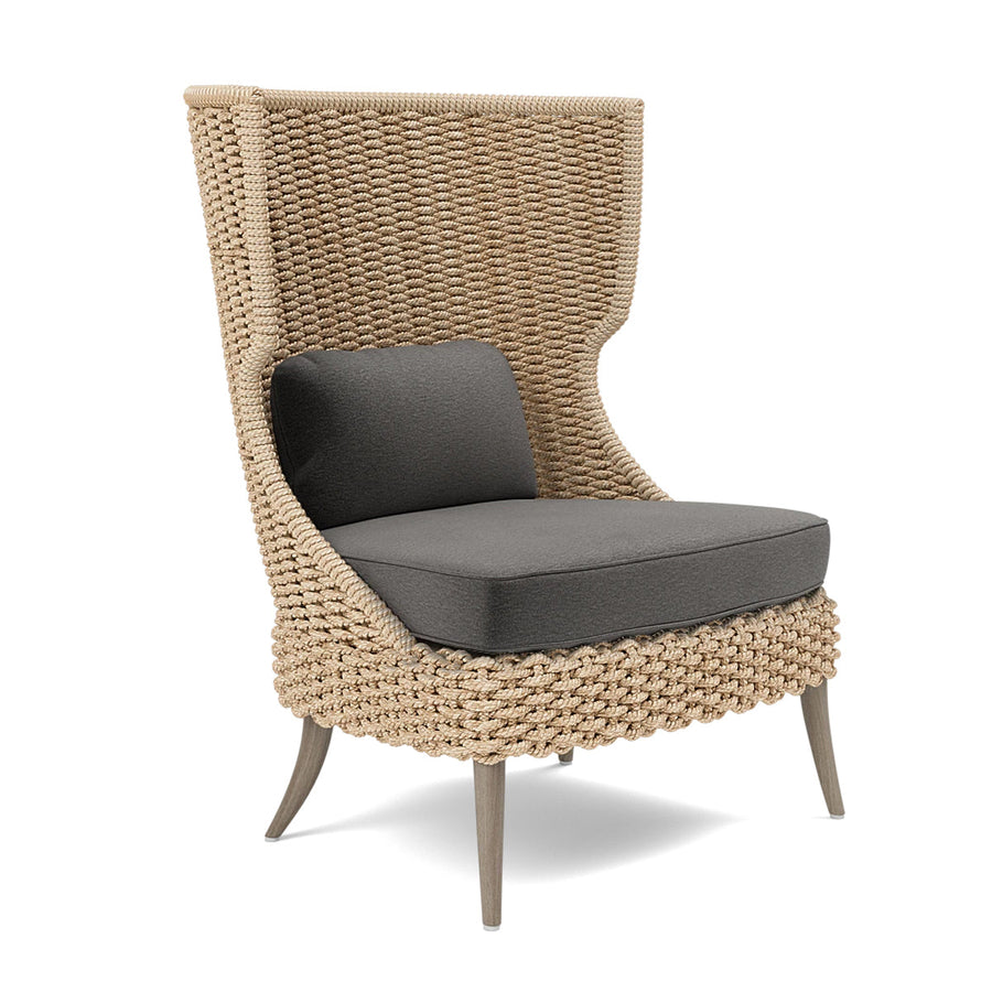 Made Goods Arla Wingback Outdoor Lounge Chair in Havel Velvet