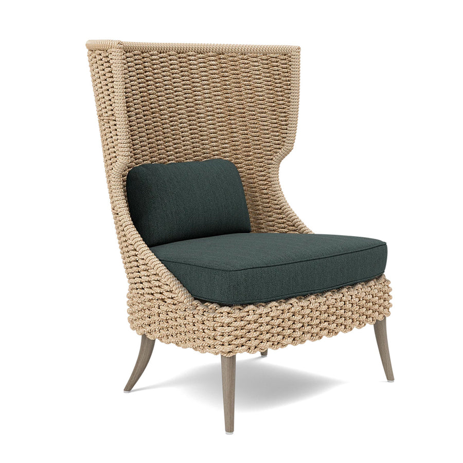 Made Goods Arla Wingback Outdoor Lounge Chair in Pagua Fabric