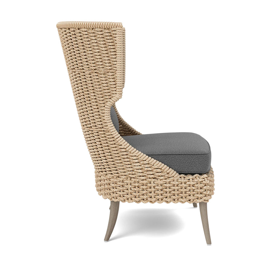 Made Goods Arla Wingback Outdoor Lounge Chair in Weser Fabric