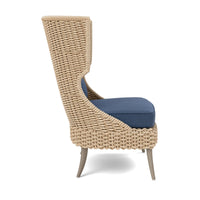 Made Goods Arla Wingback Outdoor Lounge Chair in Weser Fabric