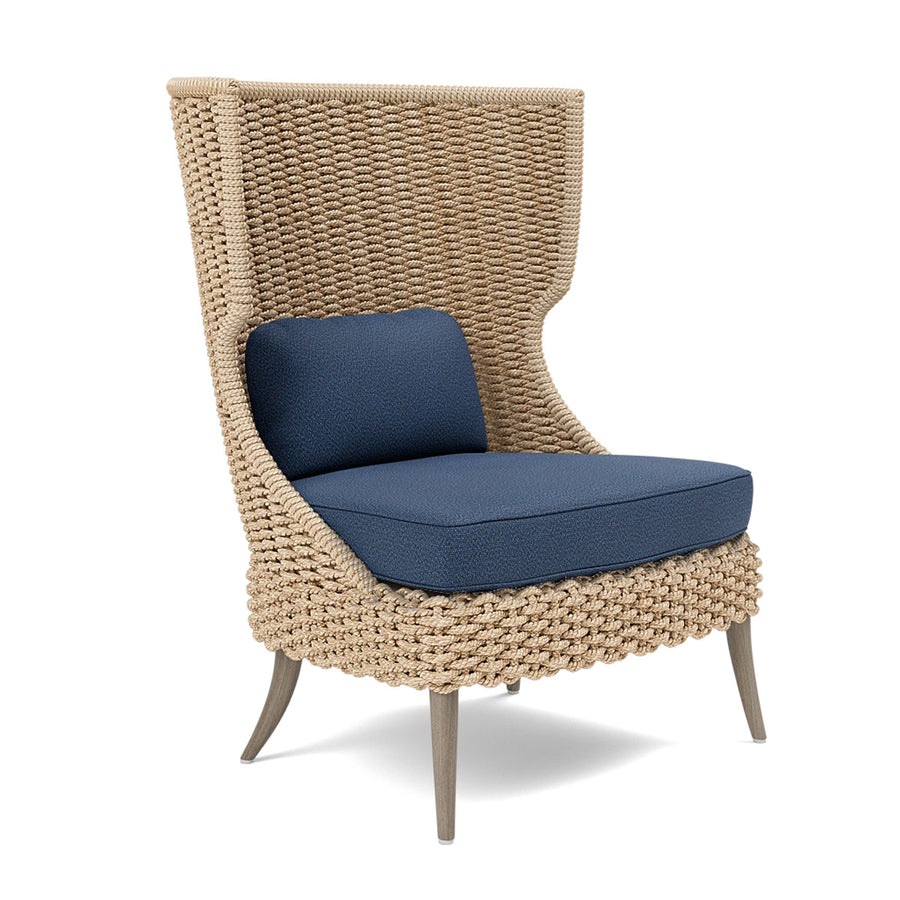 Made Goods Arla Wingback Outdoor Lounge Chair in Weser Fabric