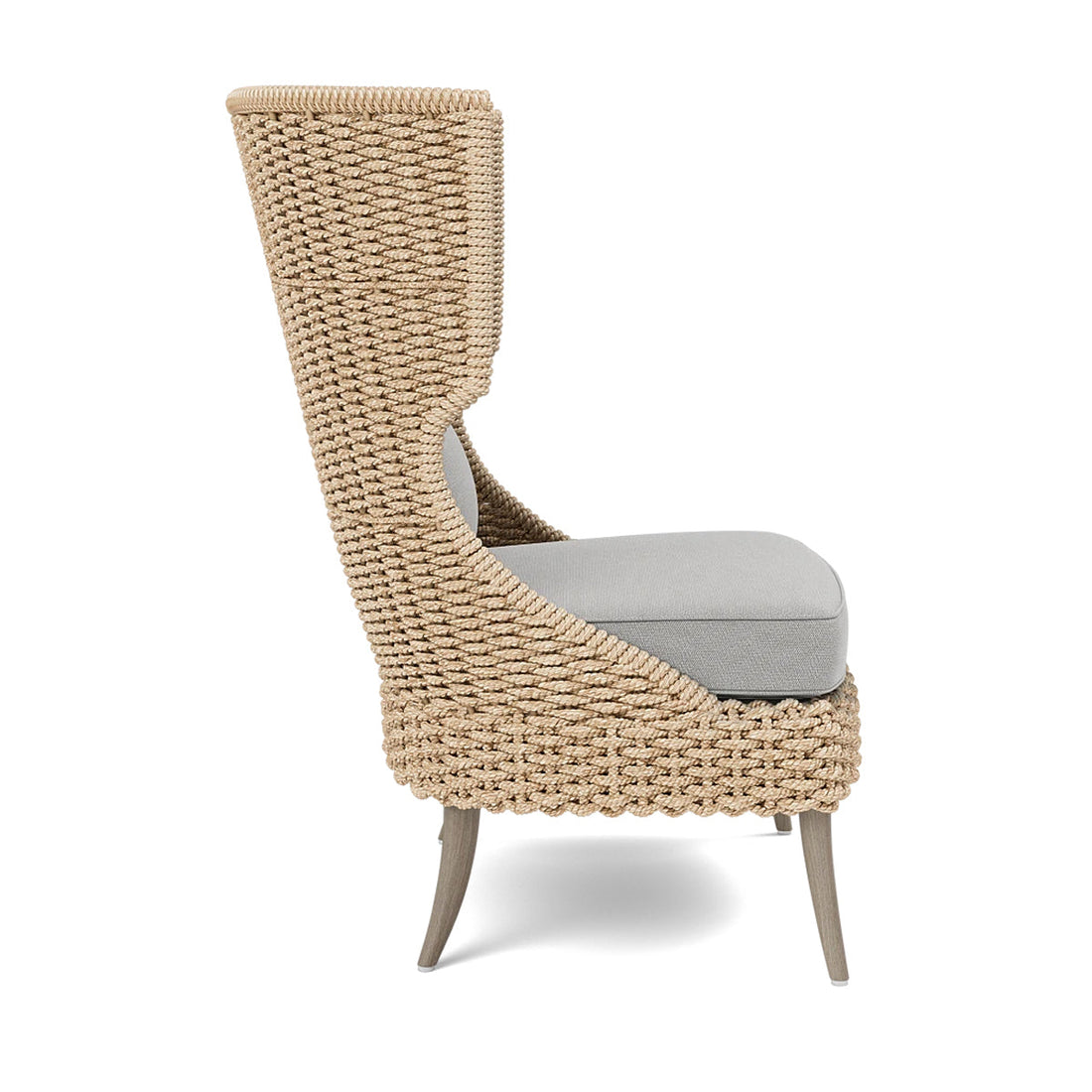 Made Goods Arla Wingback Outdoor Lounge Chair in Weser Fabric