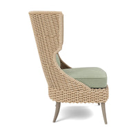 Made Goods Arla Wingback Outdoor Lounge Chair in Weser Fabric