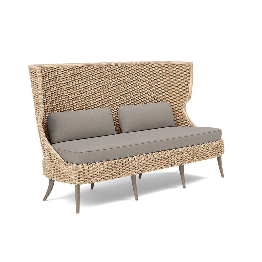 Made Goods Arla Faux Rope Outdoor Sofa in Alsek Fabric