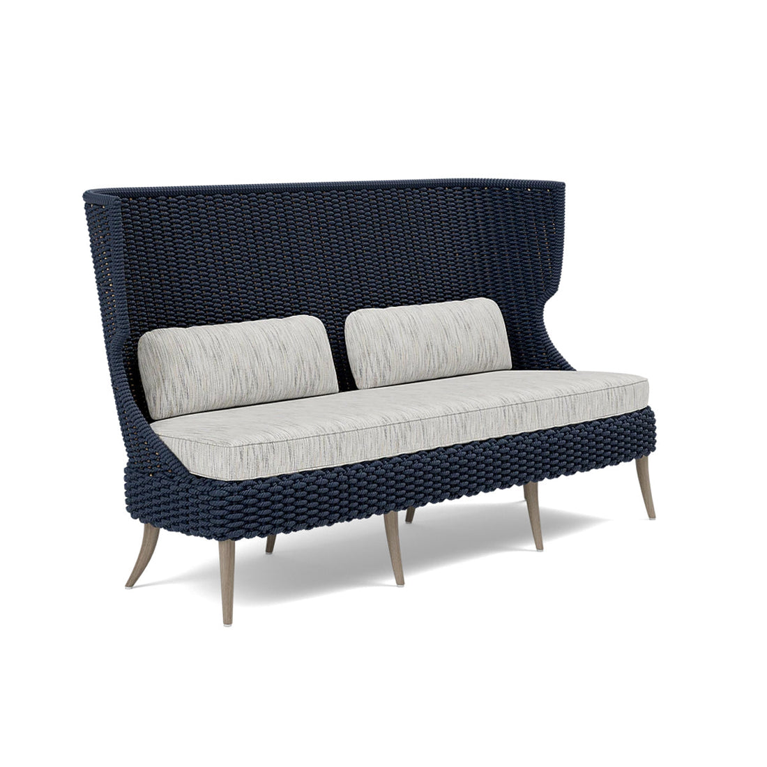 Made Goods Arla Faux Rope Outdoor Sofa in Danube Fabric