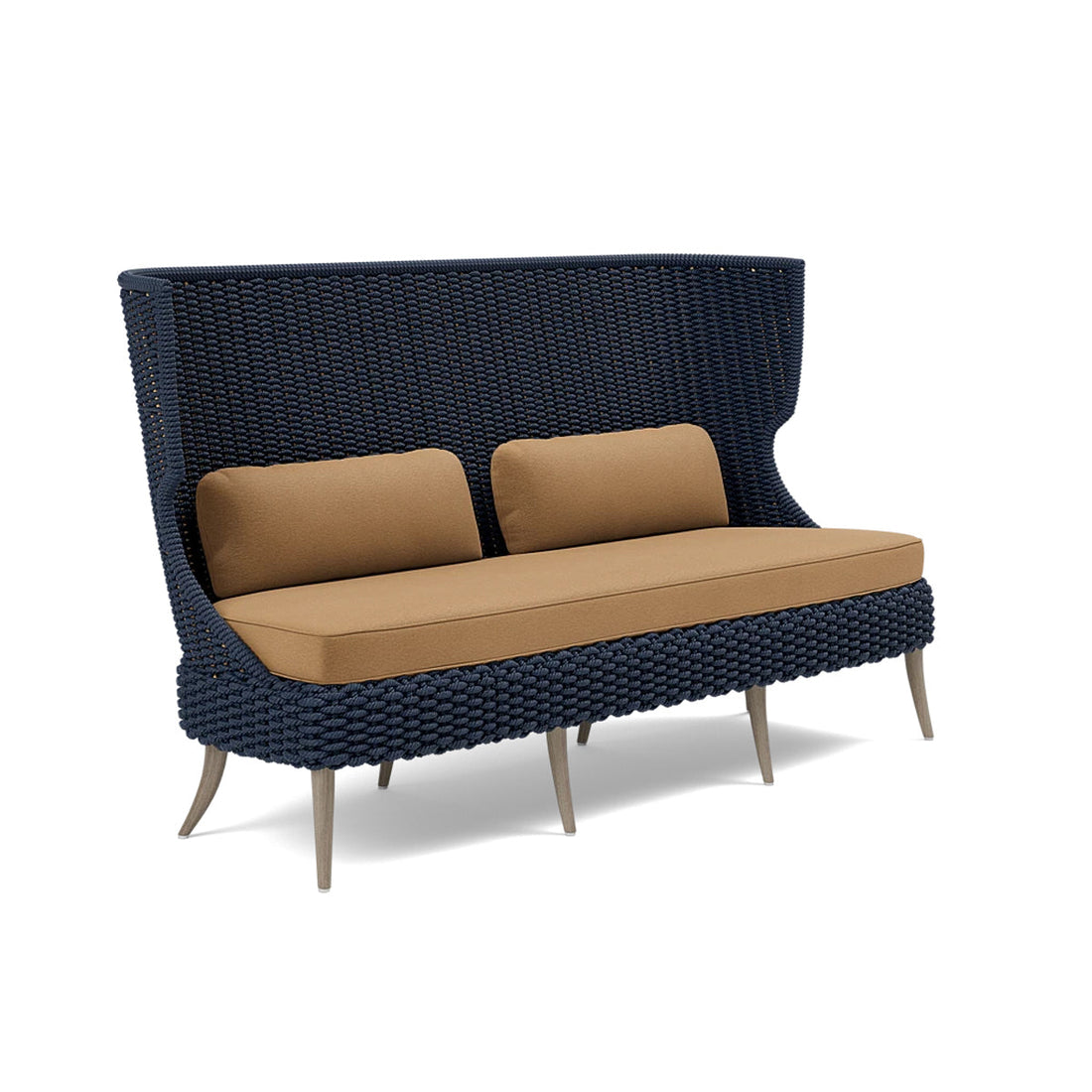 Made Goods Arla Faux Rope Outdoor Sofa in Havel Velvet