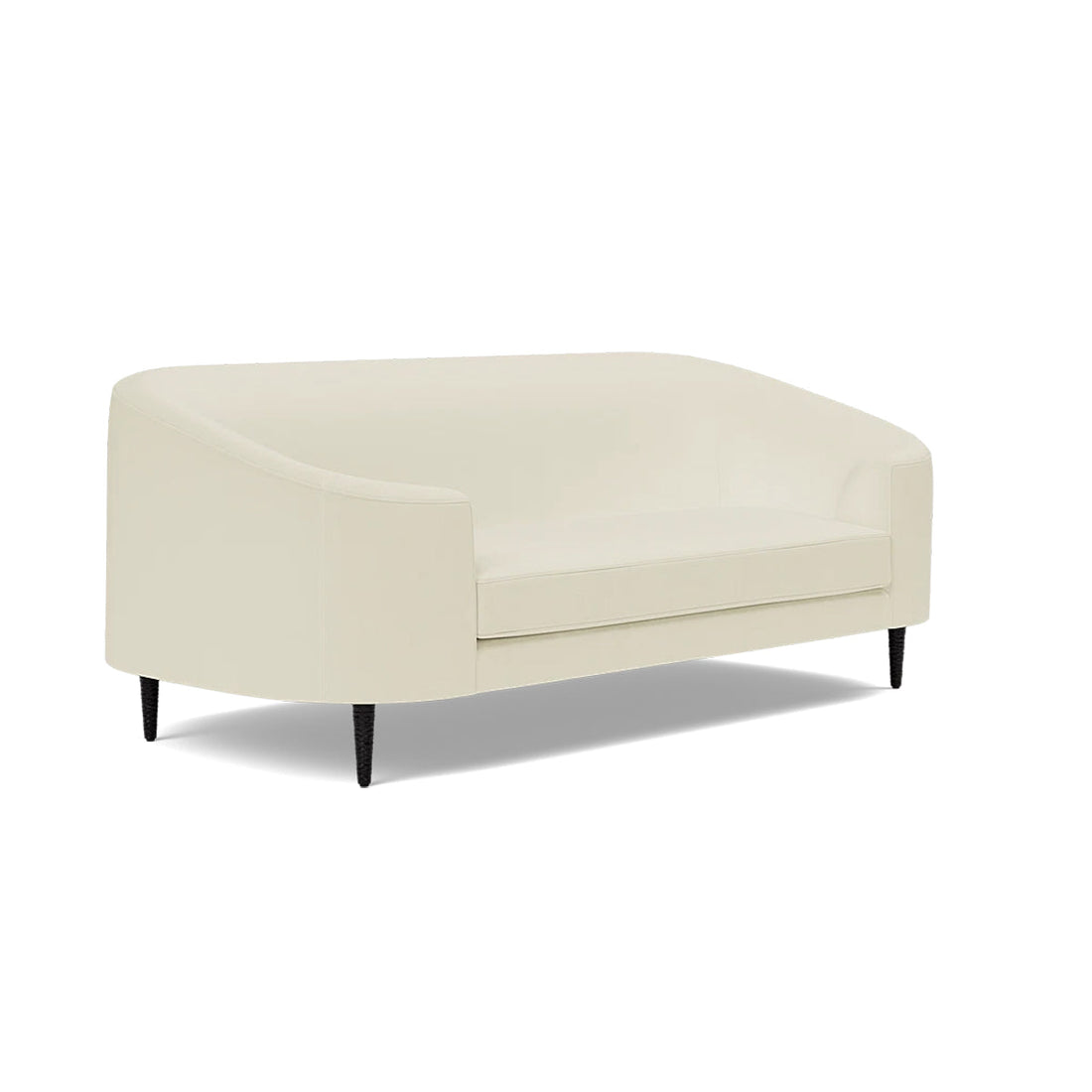 Made Goods Basset Contemporary Cabriole-Style Sofa, Bassac Leather