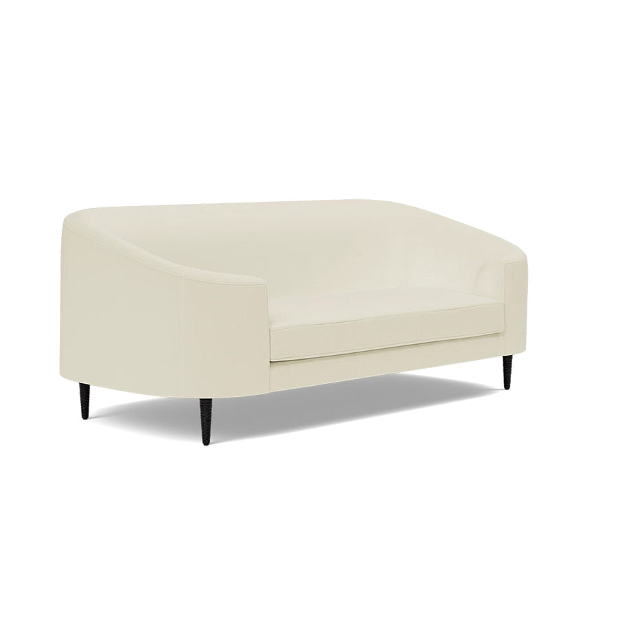 Made Goods Basset Contemporary Cabriole-Style Sofa, Bassac Leather