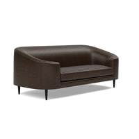 Made Goods Basset Contemporary Cabriole-Style Sofa, Colorado Leather