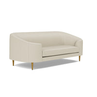 Made Goods Basset Contemporary Cabriole-Style Sofa, Garonne Leather