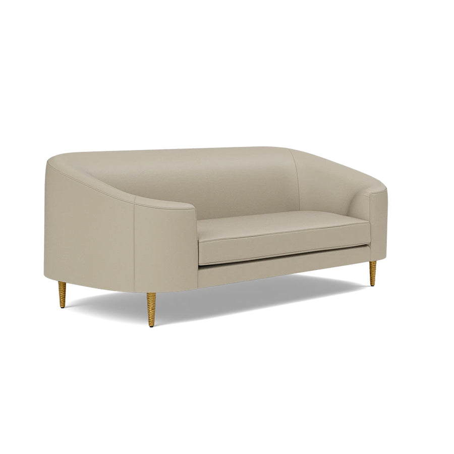 Made Goods Basset Contemporary Cabriole-Style Sofa, Garonne Leather