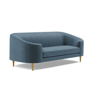 Made Goods Basset Contemporary Cabriole-Style Sofa in Havel Velvet