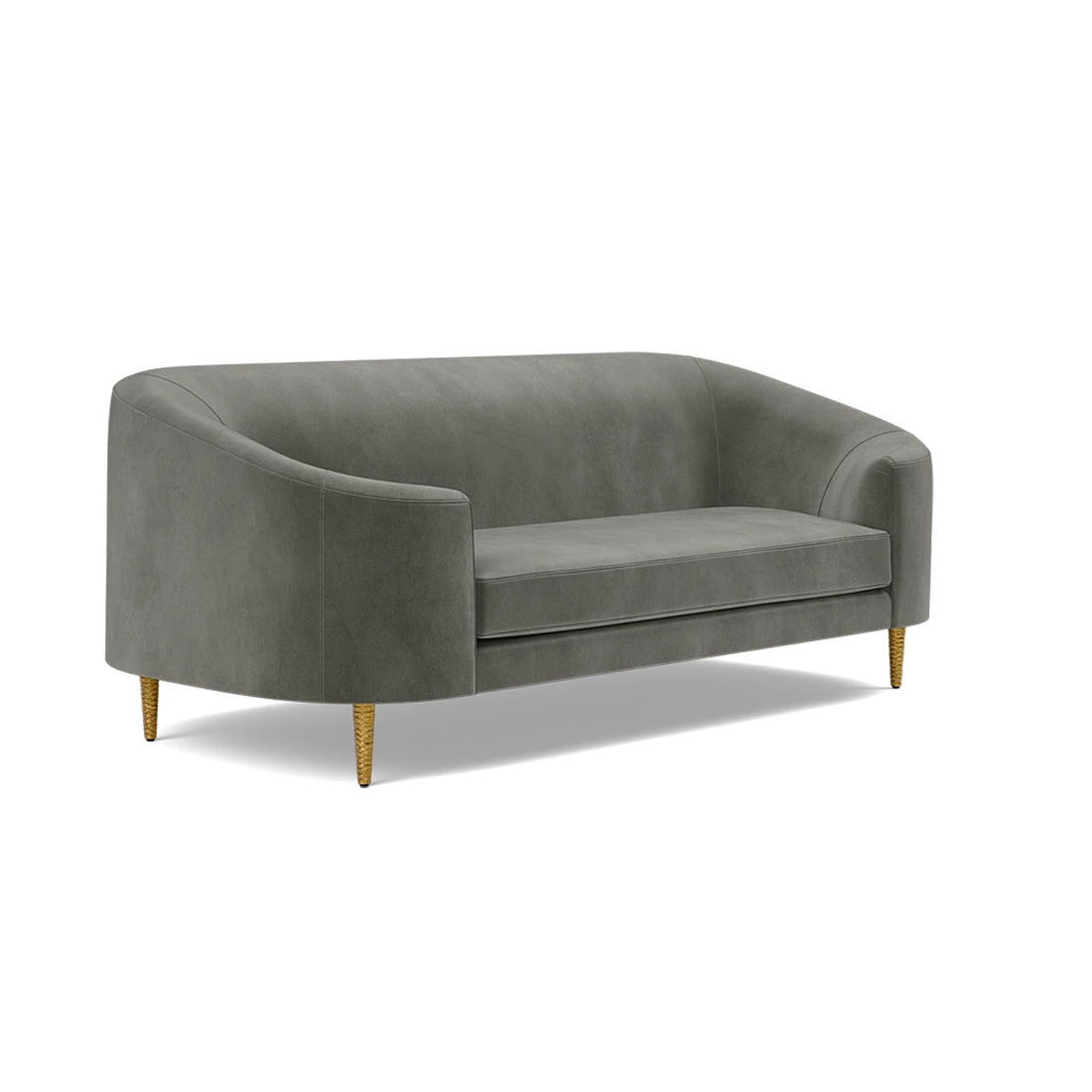 Made Goods Basset Contemporary Cabriole-Style Sofa, Liard Velvet