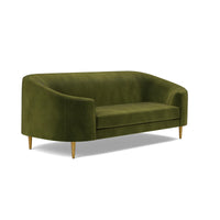 Made Goods Basset Contemporary Cabriole-Style Sofa, Liard Velvet