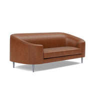 Made Goods Basset Contemporary Cabriole-Style Sofa, Colorado Leather