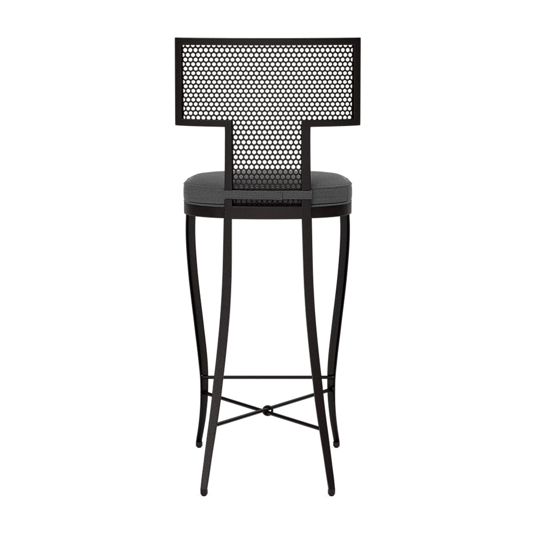 Made Goods Hadley Metal Outdoor Bar Stool in Alsek Fabric