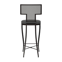 Made Goods Hadley Metal Outdoor Bar Stool in Alsek Fabric