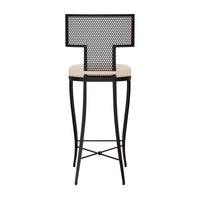 Made Goods Hadley Metal Outdoor Bar Stool in Alsek Fabric