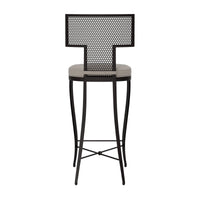 Made Goods Hadley Metal Outdoor Bar Stool in Alsek Fabric