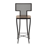 Made Goods Hadley Metal Outdoor Bar Stool in Clyde Fabric